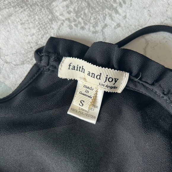 ⭐️2/$20 - FAITH and JOY Pretty flutter sleeve top with sheer neckline - Picture 4 of 4